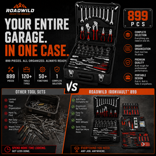 ROADWILD IRONVAULT™ 899-Piece Mobile Tool System