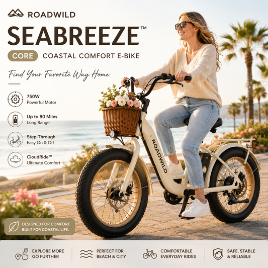 ROADWILD SEABREEZE™ CORE Coastal Comfort E-Bike