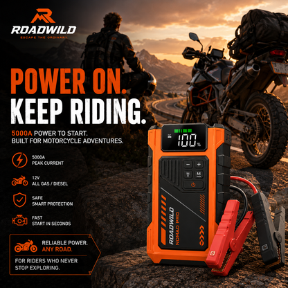 ROADWILD NOMAD PRO 5000A Jump Starter & Air Compressor - Lifestyle