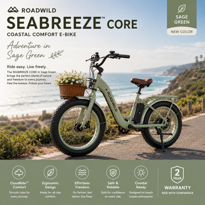 ROADWILD SEABREEZE™ CORE Coastal Comfort E-Bike