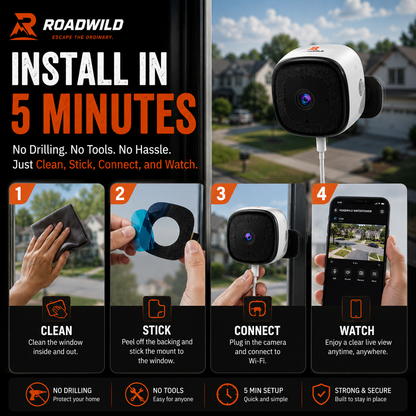 ROADWILD WATCHTOWER 2K Window Camera - Side View