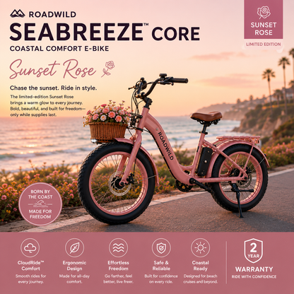 ROADWILD SEABREEZE™ CORE Coastal Comfort E-Bike
