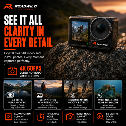 ROADWILD TRAILCAPTURE Adventure Action Camera - Lifestyle