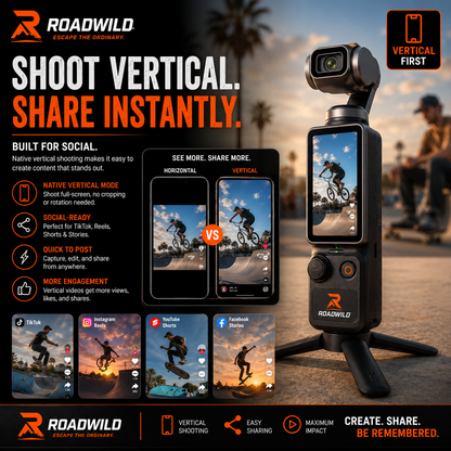 ROADWILD TRAILMUSE 4K Pocket Gimbal Camera - In Use