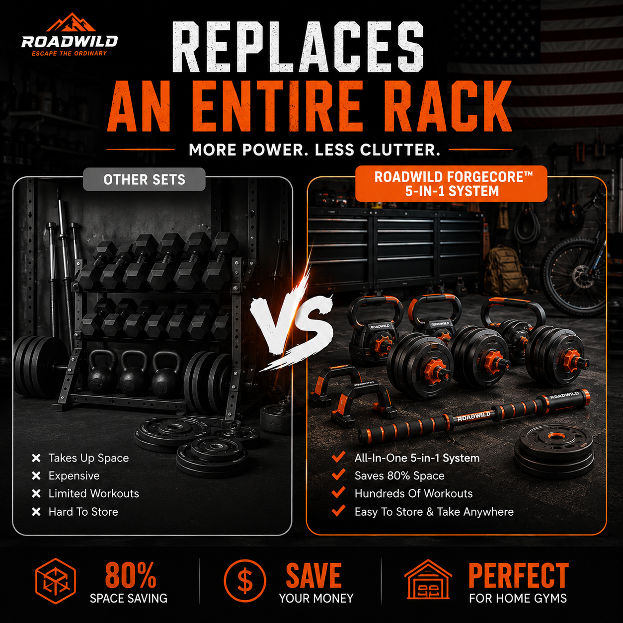 ROADWILD FORGECORE 5-IN-1 Adjustable Strength System - Side View