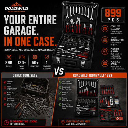 ROADWILD IRONVAULT™ 899-Piece Mobile Tool System
