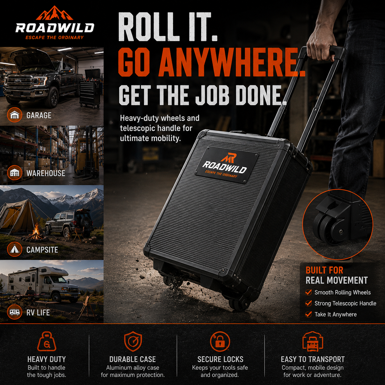 ROADWILD IRONVAULT™ 899-Piece Mobile Tool System
