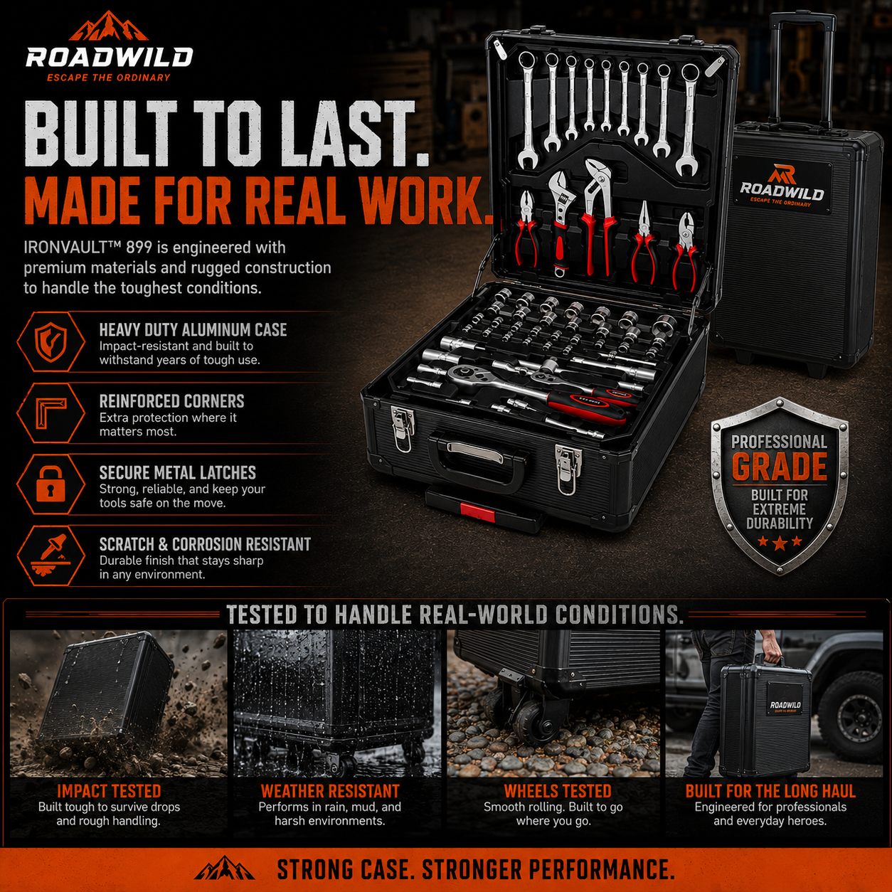 ROADWILD IRONVAULT™ 899-Piece Mobile Tool System