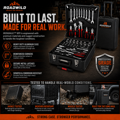 ROADWILD IRONVAULT™ 899-Piece Mobile Tool System