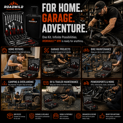 ROADWILD IRONVAULT™ 899-Piece Mobile Tool System