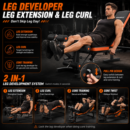 ROADWILD IRONTRAIL™ 6-IN-1 Home Strength Bench