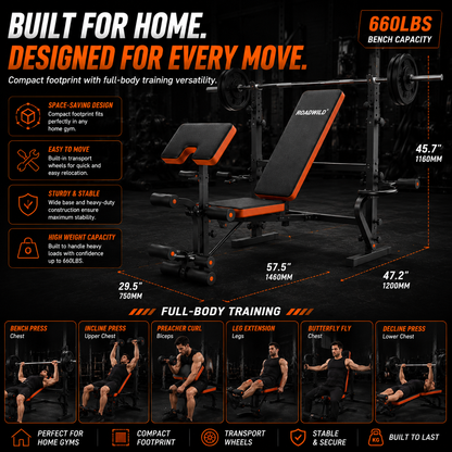 ROADWILD IRONTRAIL™ 6-IN-1 Home Strength Bench
