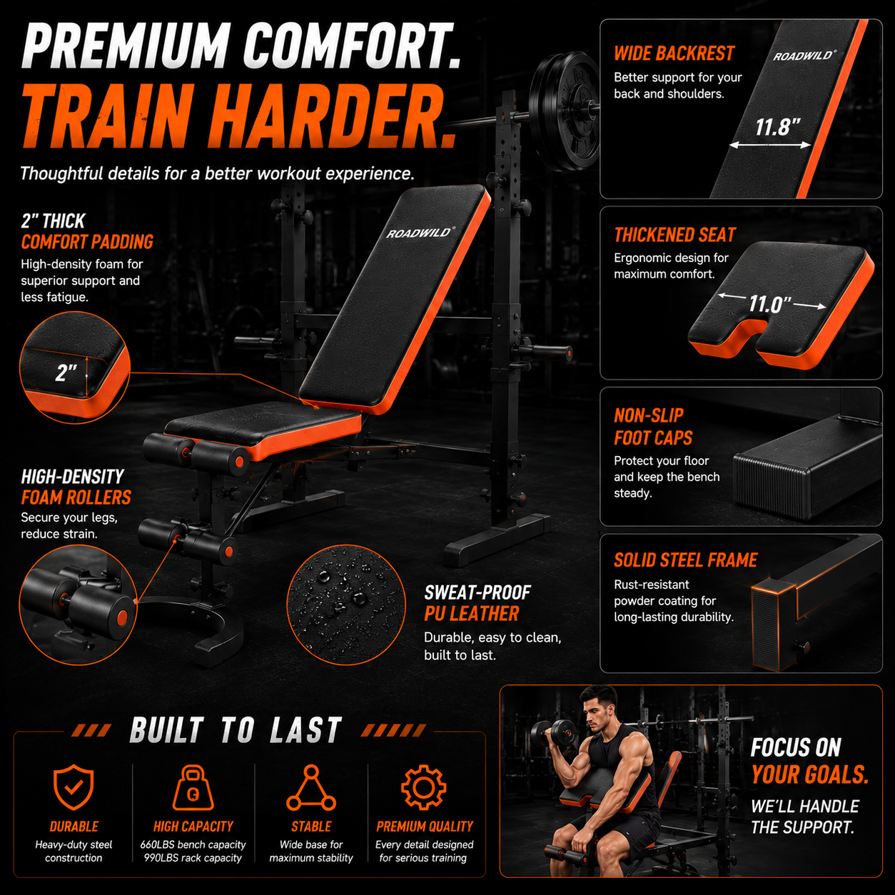ROADWILD IRONTRAIL™ 6-IN-1 Home Strength Bench