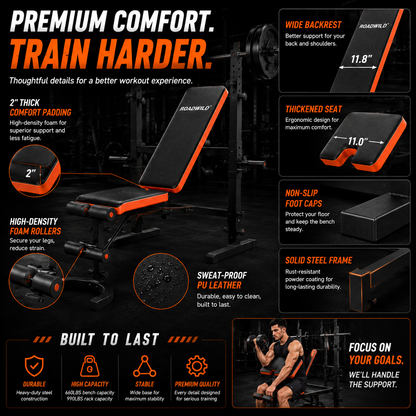 ROADWILD IRONTRAIL™ 6-IN-1 Home Strength Bench