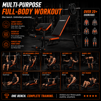 ROADWILD IRONTRAIL™ 6-IN-1 Home Strength Bench