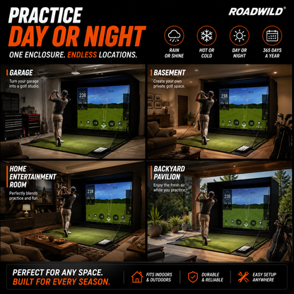 ROADWILD FAIRWAYDOME™ Home Golf Simulator Enclosure