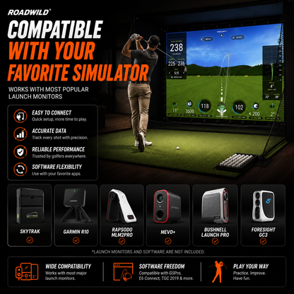 ROADWILD FAIRWAYDOME™ Home Golf Simulator Enclosure