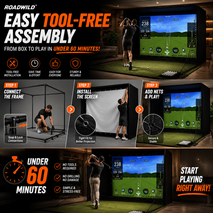 ROADWILD FAIRWAYDOME™ Home Golf Simulator Enclosure