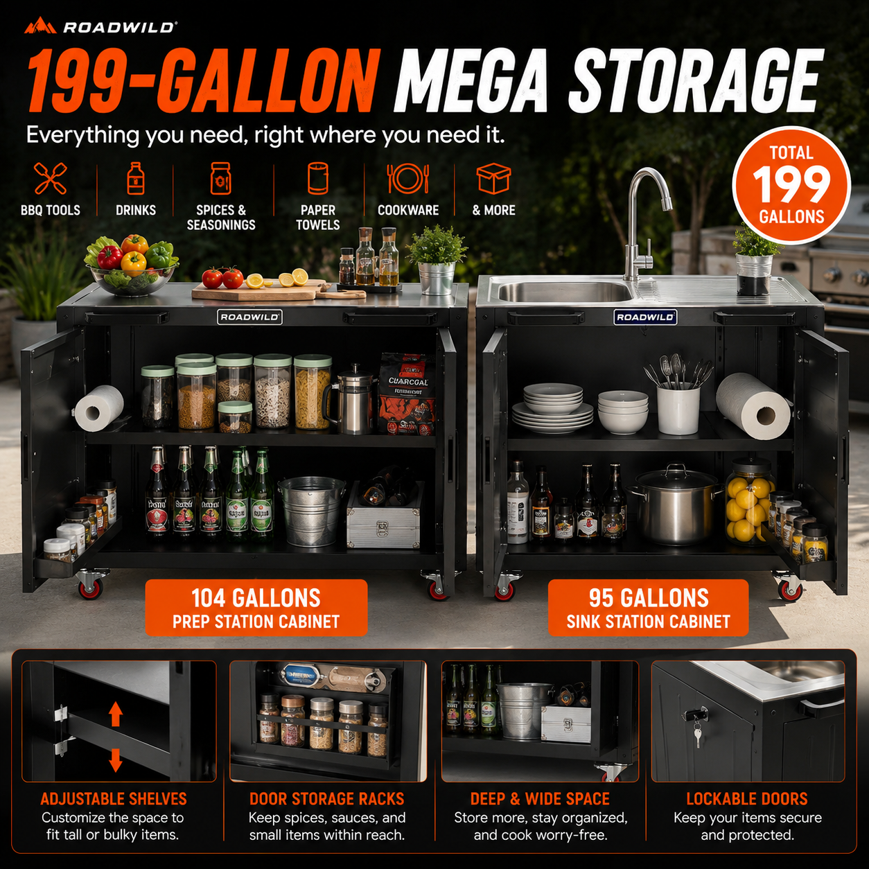 ROADWILD CAMPFORGE™ Outdoor Kitchen Station