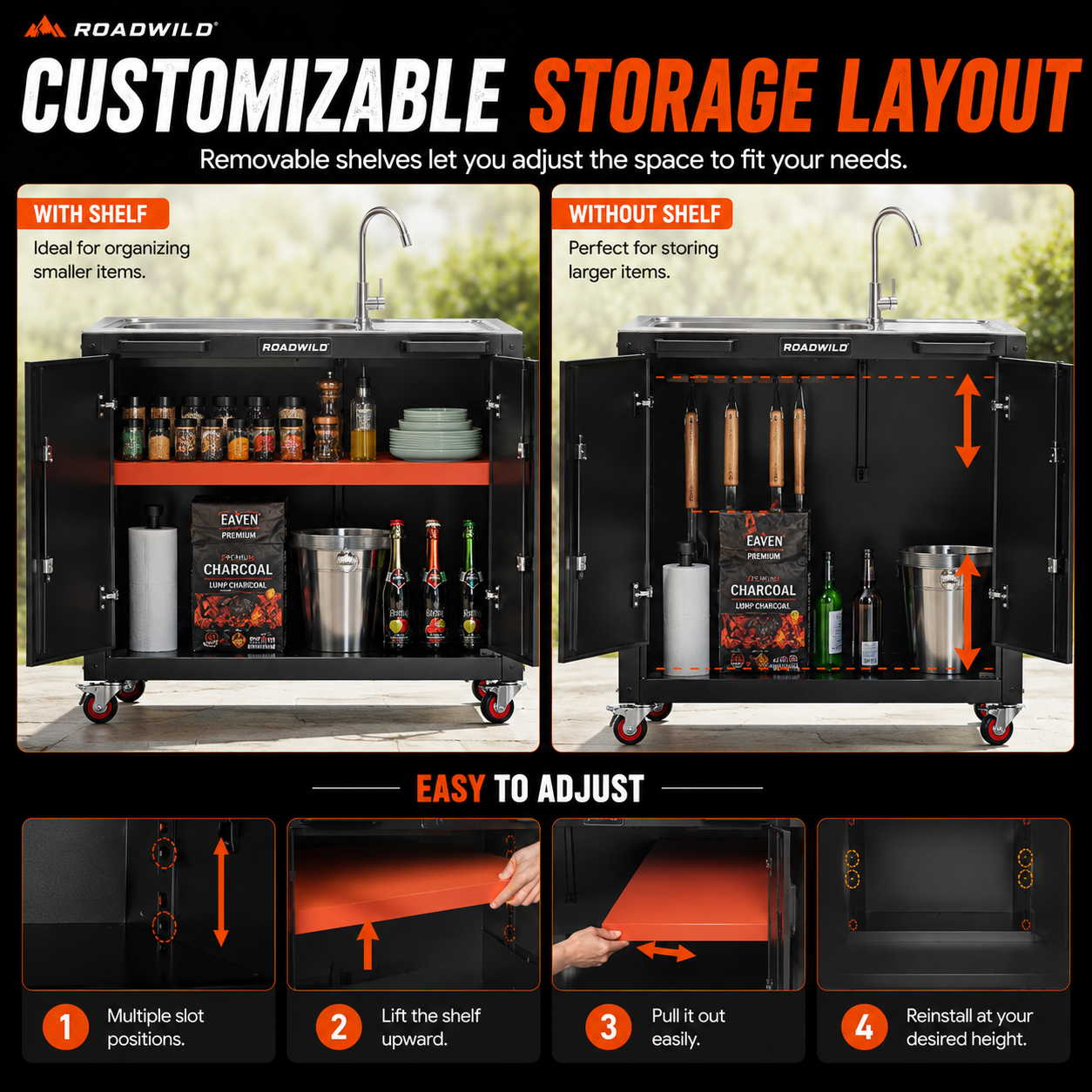 ROADWILD CAMPFORGE™ Outdoor Kitchen Station
