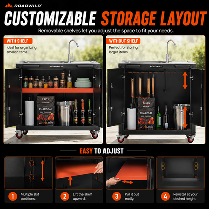 ROADWILD CAMPFORGE™ Outdoor Kitchen Station