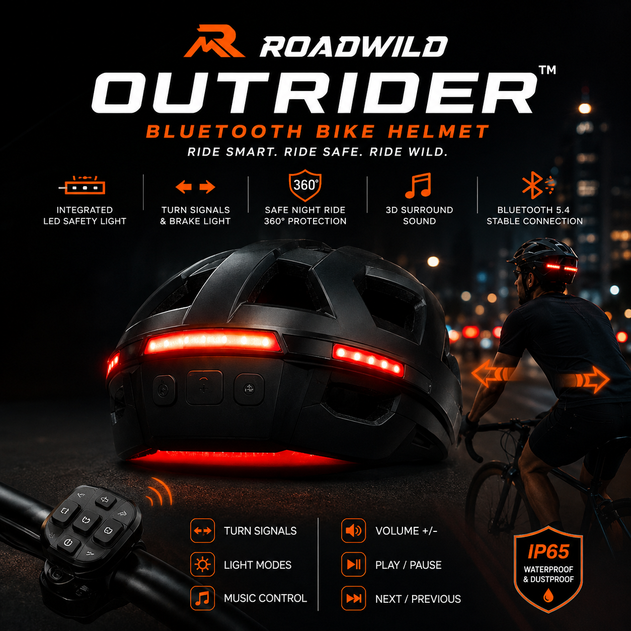 ROADWILD OUTRIDER Bluetooth Bike Helmet - Feature Detail