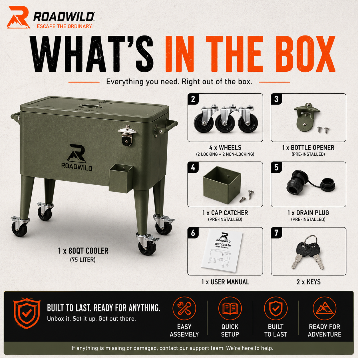ROADWILD GATHER Outdoor Party Cooler - Specifications