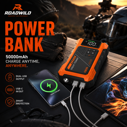 ROADWILD NOMAD PRO 5000A Jump Starter & Air Compressor - Top View