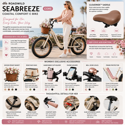 ROADWILD SEABREEZE™ CORE Coastal Comfort E-Bike