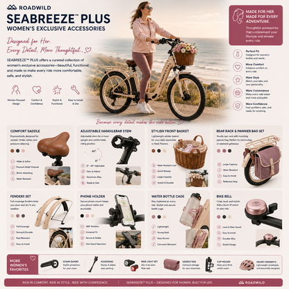 ROADWILD SEABREEZE™ PLUS Premium Coastal Comfort E-Bike