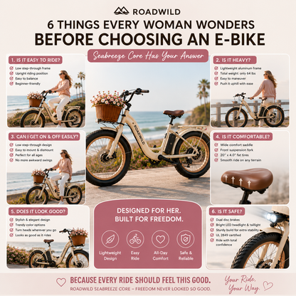 ROADWILD SEABREEZE™ CORE Coastal Comfort E-Bike