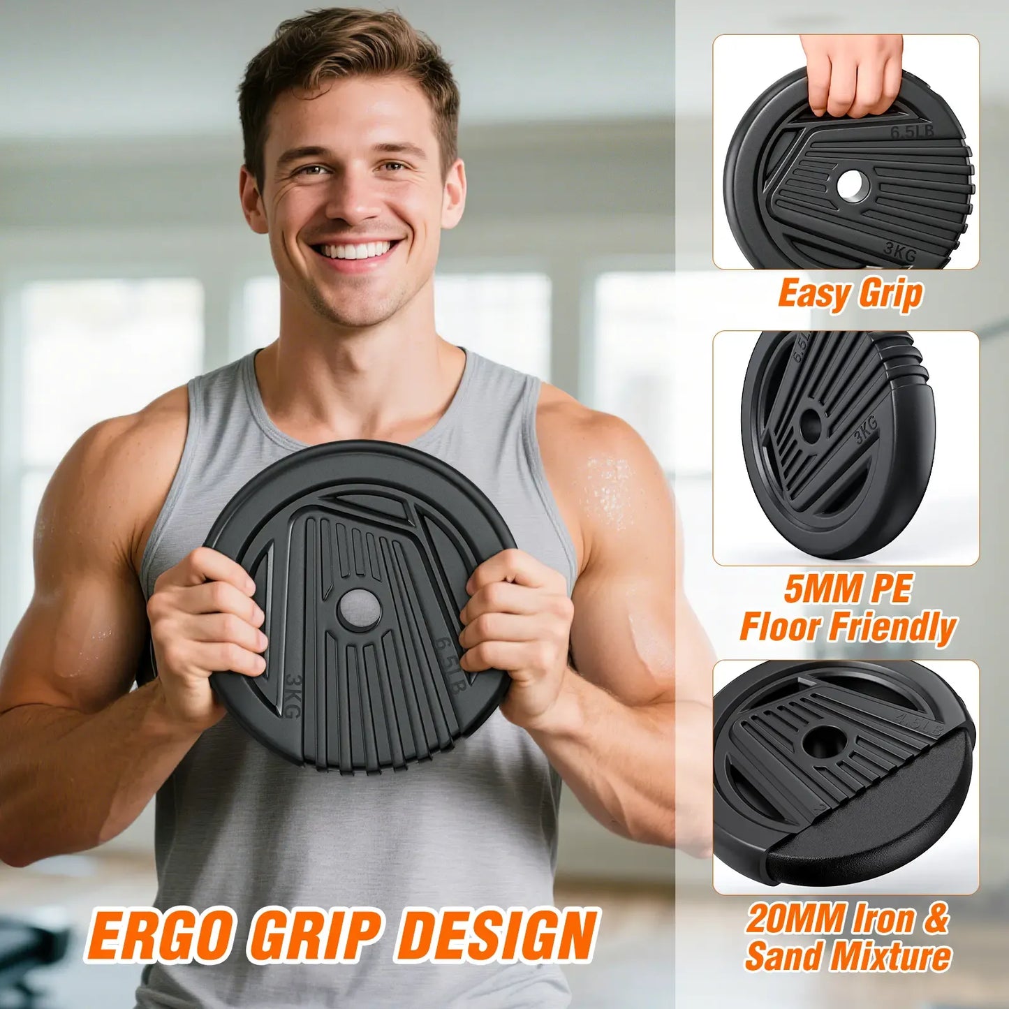 ROADWILD 5 in 1 Adjustable Dumbbell set, 55/66/88lbs Wei... - Feature Detail