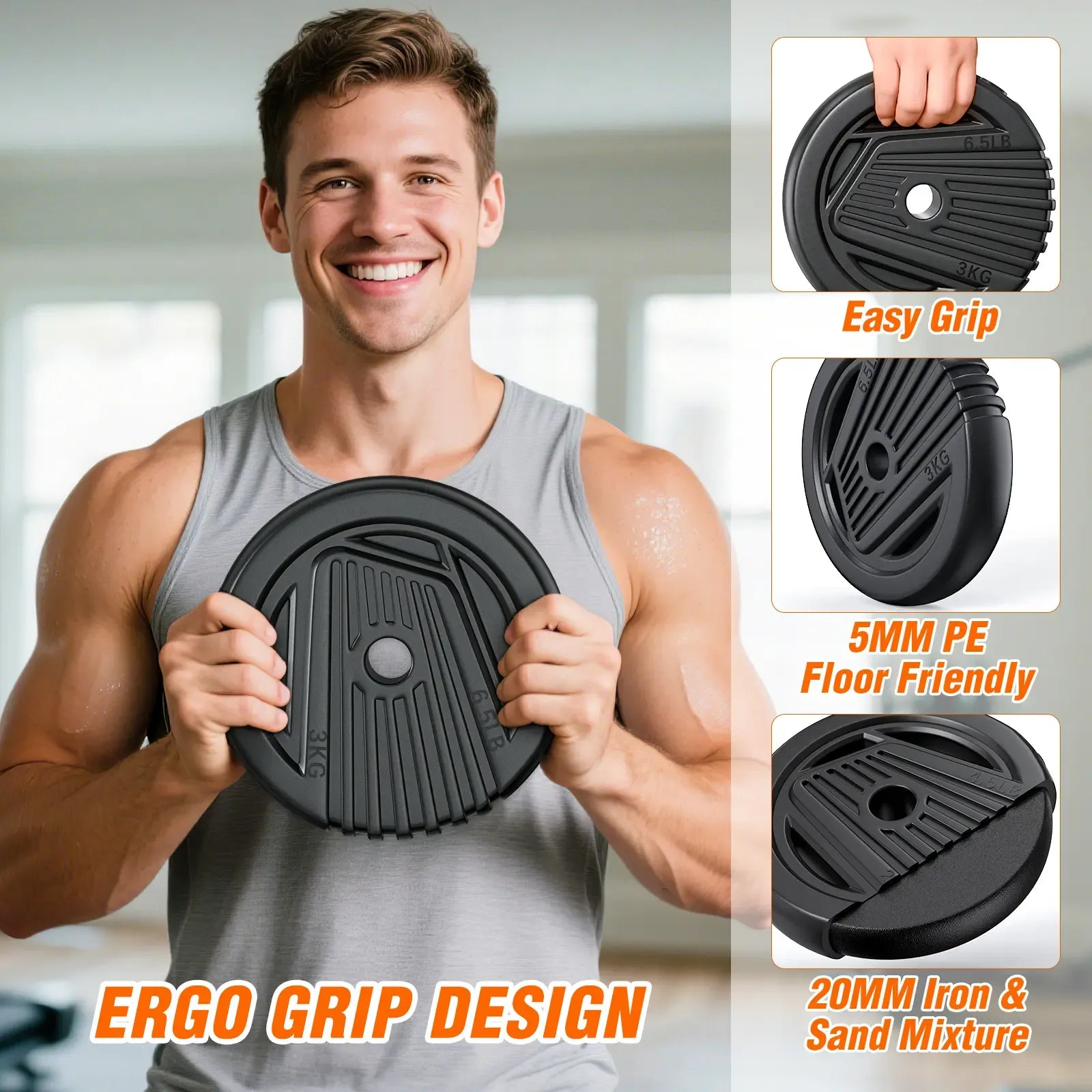 ROADWILD 5 in 1 Adjustable Dumbbell set, 55/66/88lbs Wei... - Feature Detail